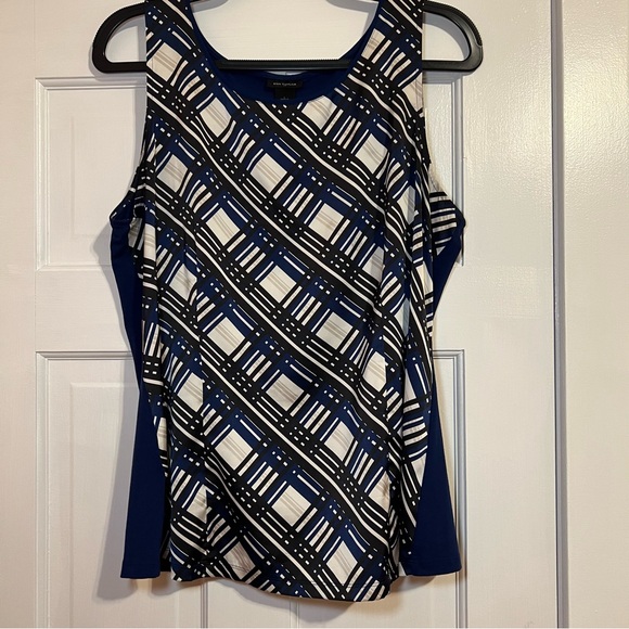 #30 Ann Taylor Abstract Geometric Tank Top Large - Picture 1 of 6